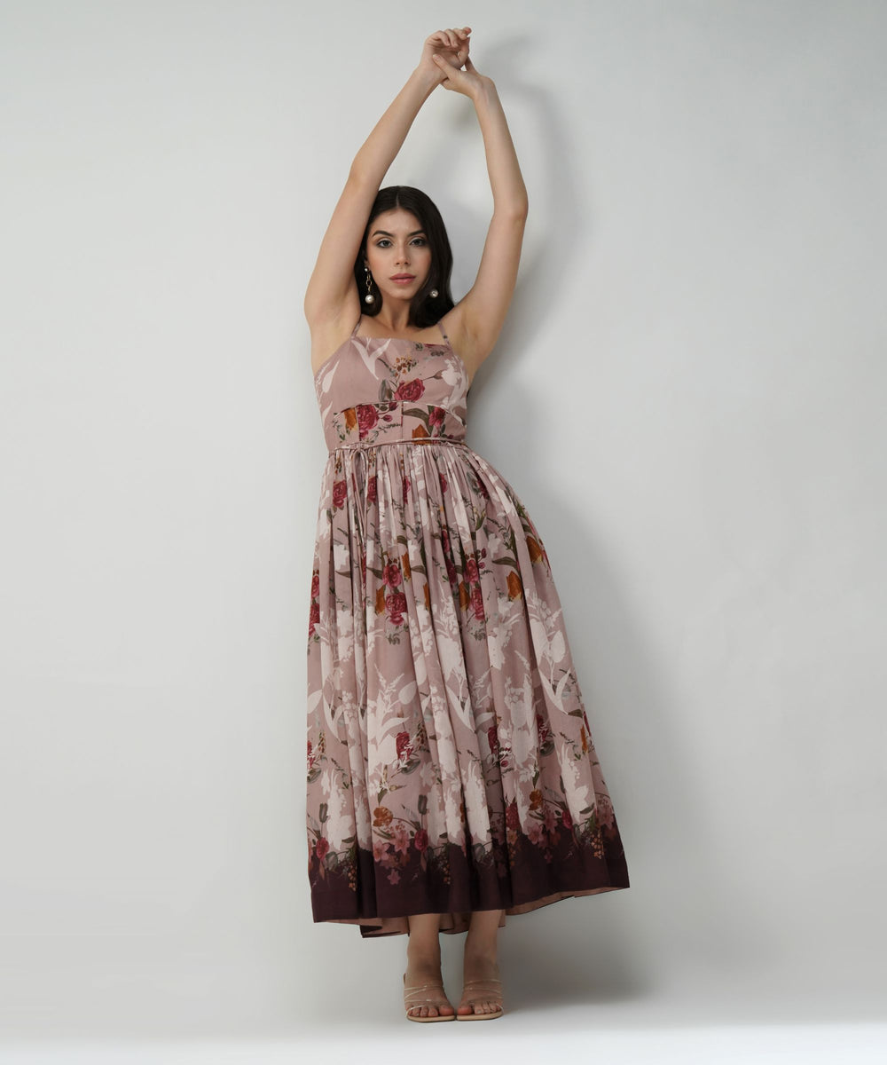 The Bella Belted Floral Maxi Dress