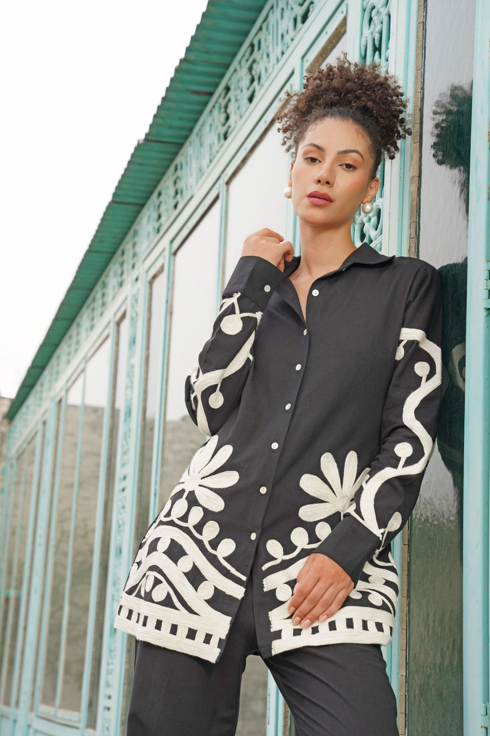 The Adah Artistic Embroidered Pant Set