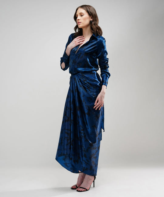 The Sophisticated Adina Satin Draped Co-ord