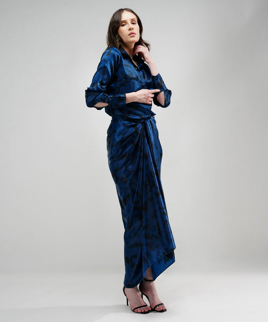 The Sophisticated Adina Satin Draped Co-ord