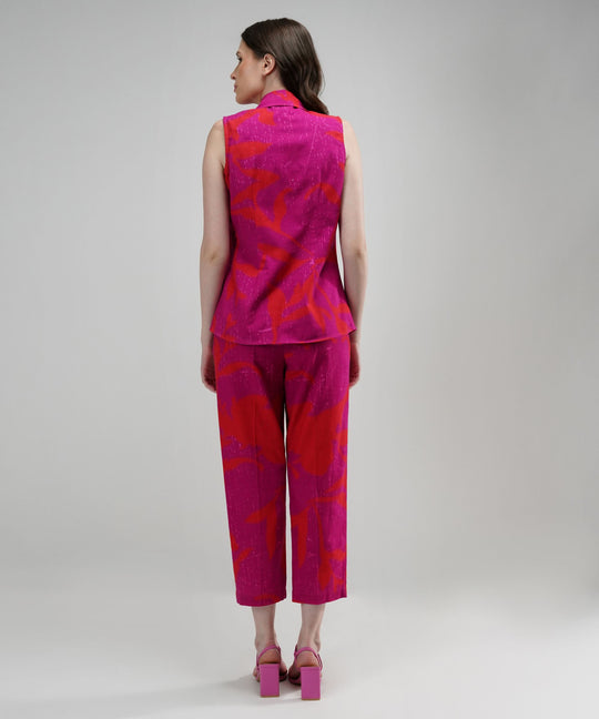 The Ariella Abstract Elegance Linen Pantsuit