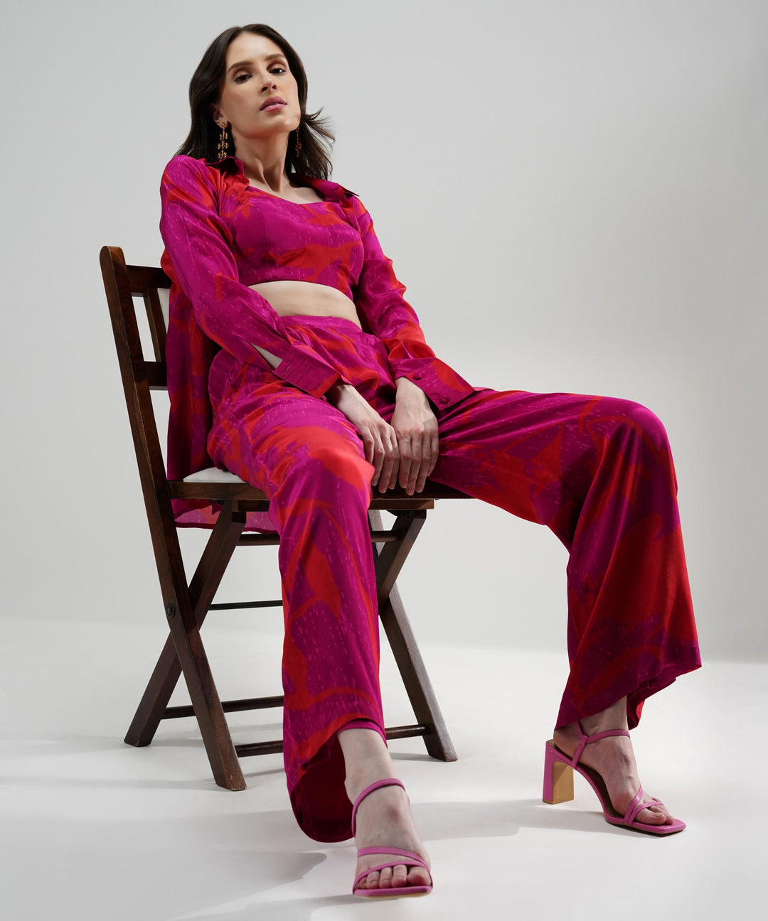 The Ariella Vibrant Abstract Crepe Set