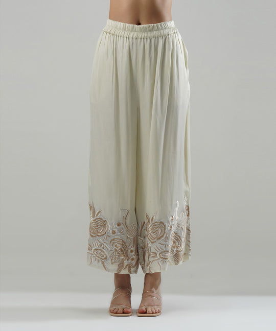 The Gul Embroidered Co-ord Set in Ivory