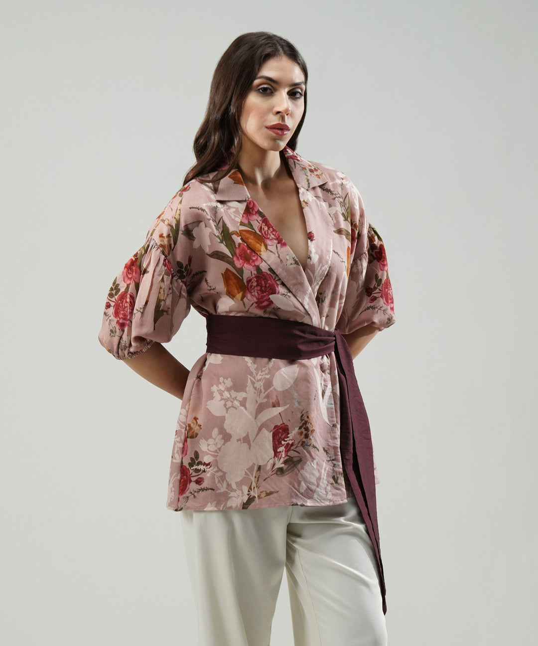 The Bella Floral Belted Top