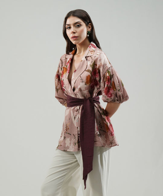 The Bella Floral Belted Top