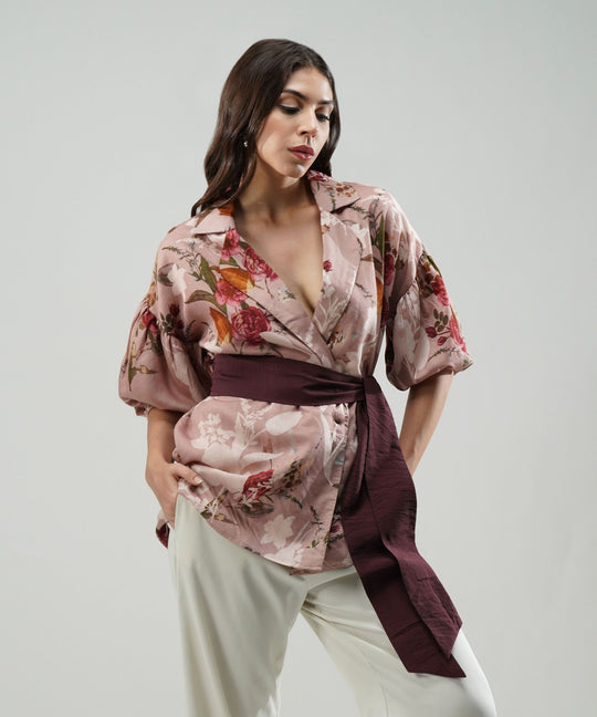 The Bella Floral Belted Top