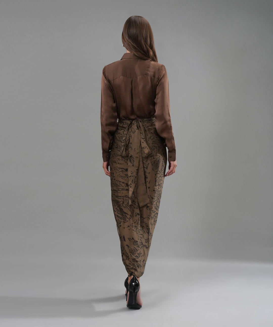 The Saudade Skirt Co-ord in Brown