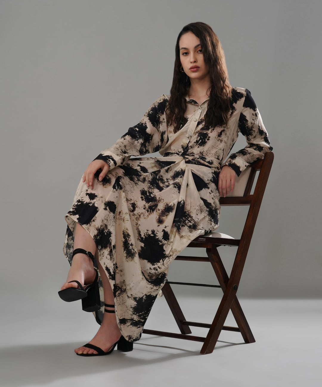 The Vera Printed Drape Co-ord in Crepe