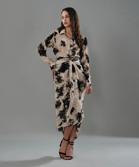 The Vera Printed Drape Co-ord in Crepe