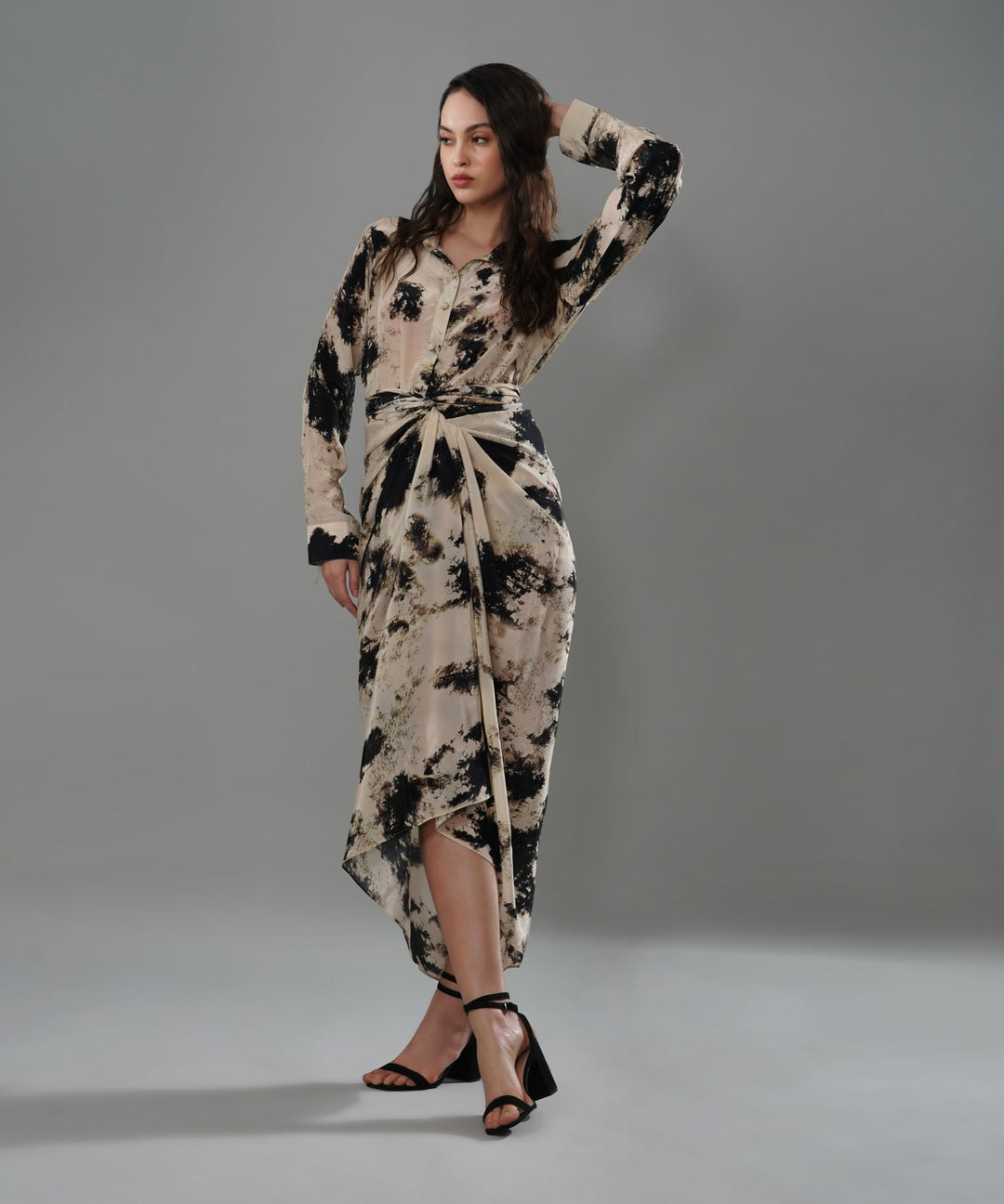 The Vera Printed Drape Co-ord in Crepe