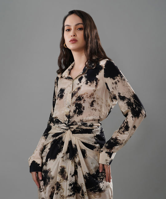 The Vera Printed Drape Co-ord in Crepe