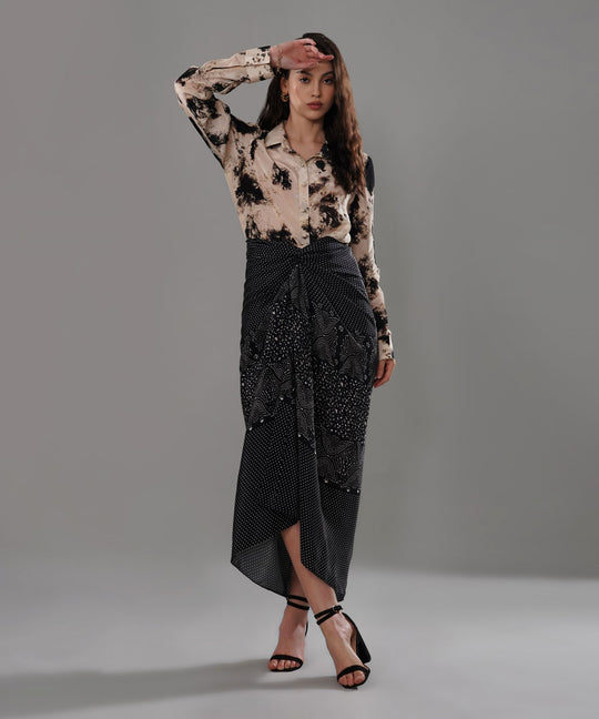 The Cecilia Printed Drape Co-ord in Crepe