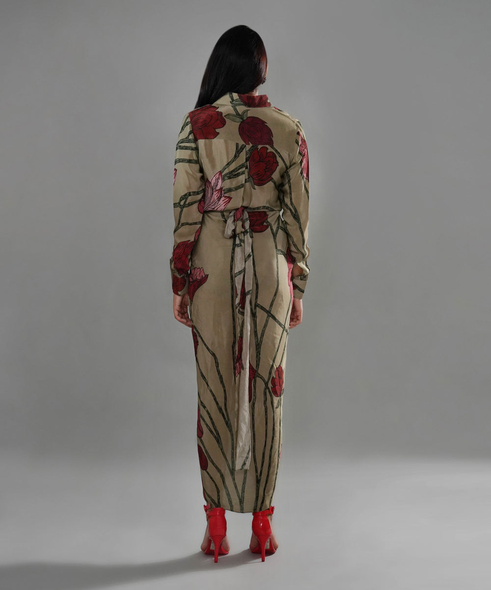 The Celeste Printed Drape Co-ord in Crepe