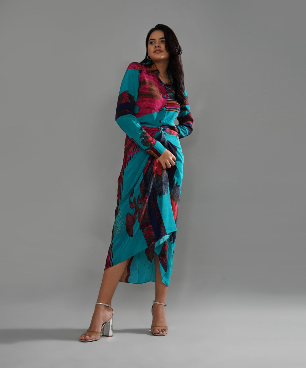 The Nova Printed Drape Co-ord in Crepe