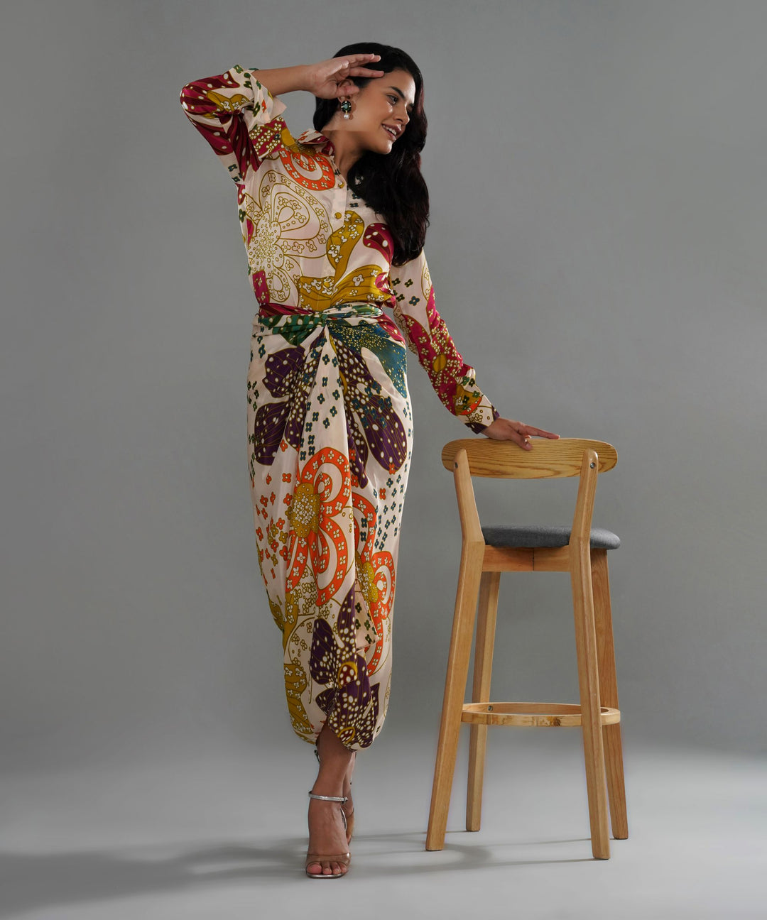 The Lucy Printed Drape Co-ord in Crepe