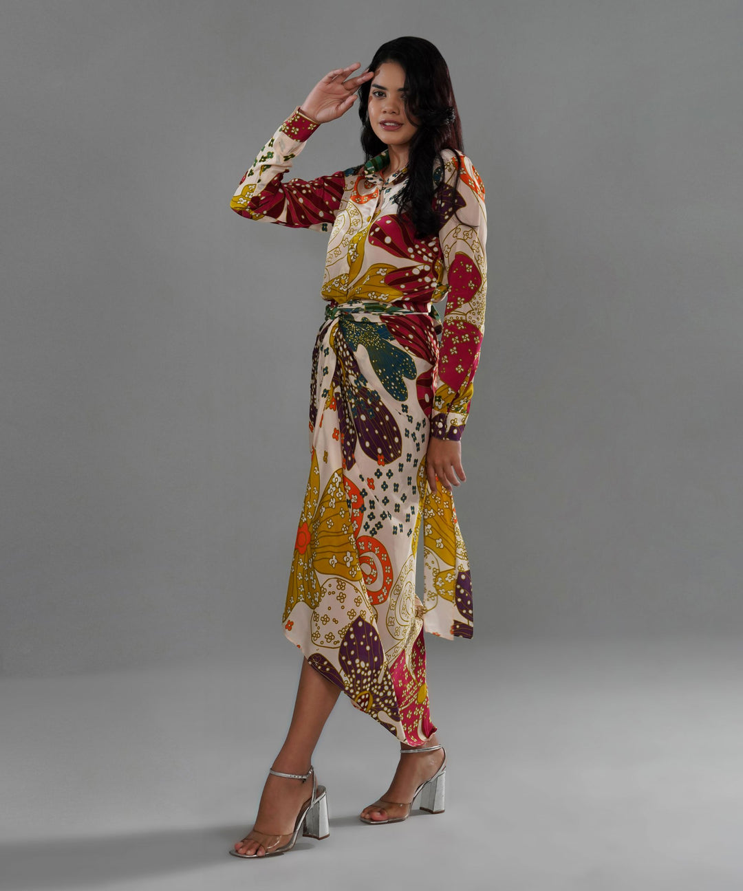 The Lucy Printed Drape Co-ord in Crepe