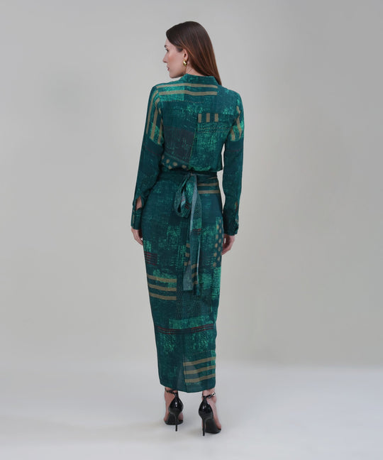 The Diana Printed Drape Co-ord in Crepe