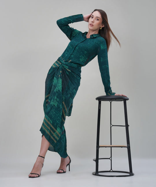 The Diana Printed Drape Co-ord in Crepe
