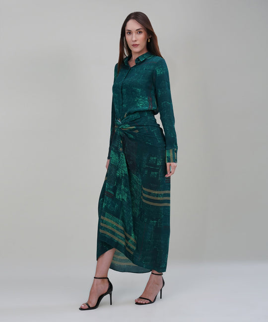 The Diana Printed Drape Co-ord in Crepe