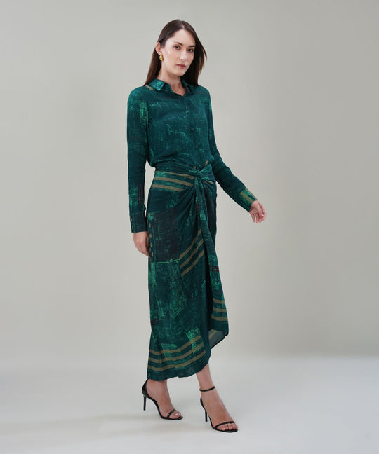 The Diana Printed Drape Co-ord in Crepe