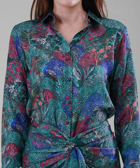 The Valeria Printed Drape Co-ord in Crepe