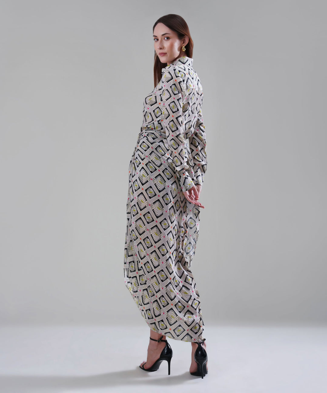 The Hannah Printed Drape Co-ord in Crepe