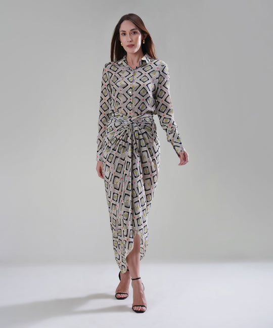 The Hannah Printed Drape Co-ord in Crepe