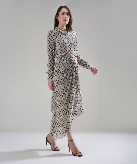 The Hannah Printed Drape Co-ord in Crepe