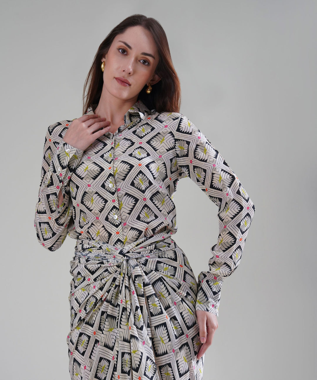 The Hannah Printed Drape Co-ord in Crepe