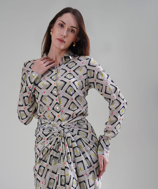 The Hannah Printed Drape Co-ord in Crepe