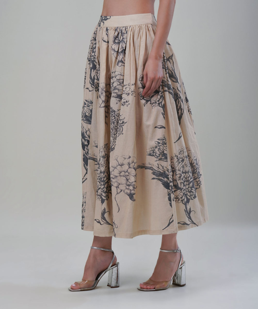 The Camilla Printed Waistcoat Co-ord Set in Linen