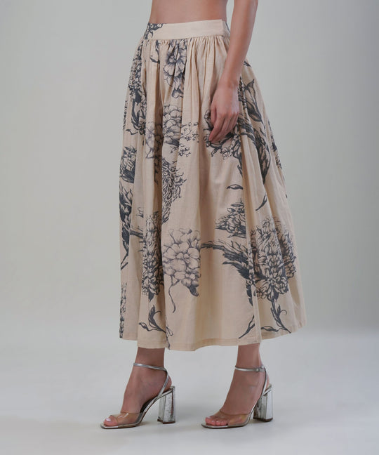The Camilla Printed Waistcoat Co-ord Set in Linen