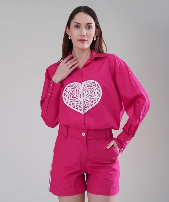 The Dil Poplin Co-ord Set in Pink
