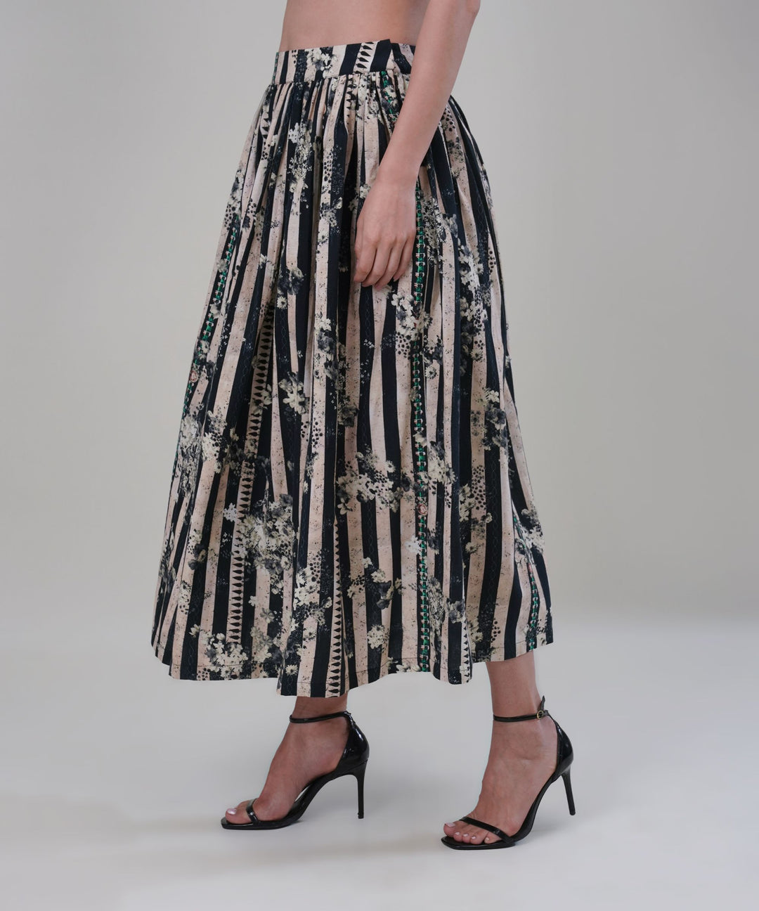 The Aliza Printed Waistcoat Co-ord Set in Linen