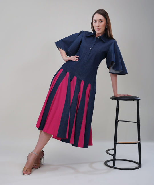 The Eve Maxi Dress in Denim