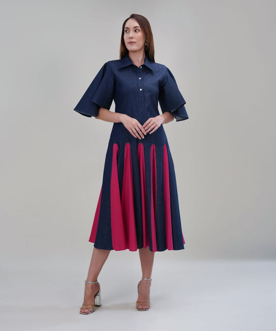 The Eve Maxi Dress in Denim