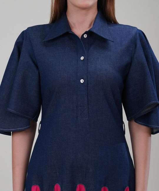 The Eve Maxi Dress in Denim