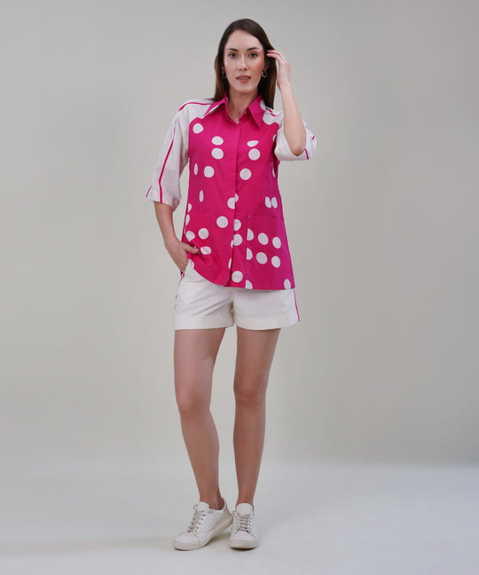 The Afza Pink Co-ord in Poplin