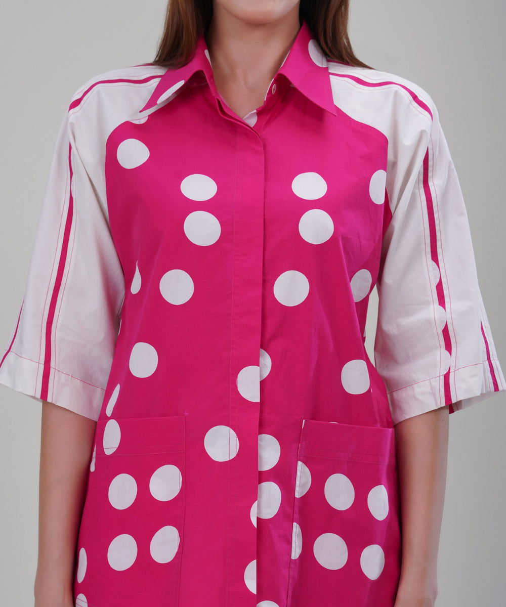 The Afza Pink Co-ord in Poplin