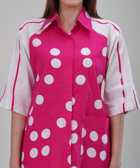 The Afza Pink Co-ord in Poplin