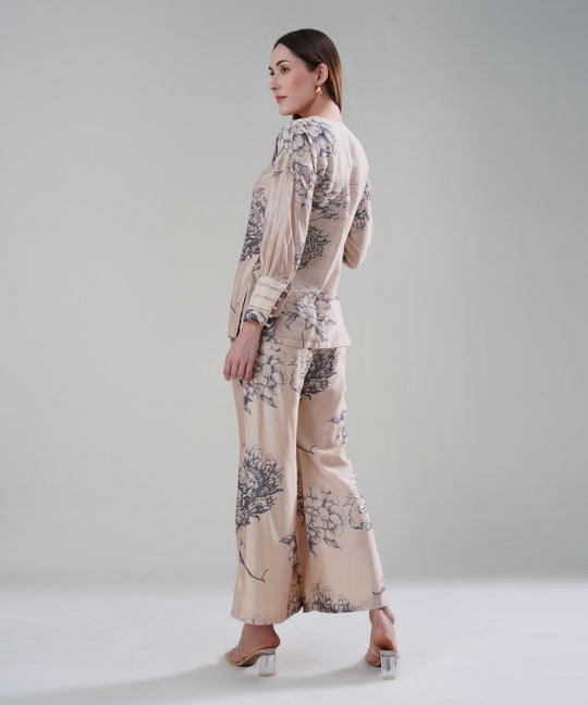 The Camilla Printed Lace Co-ord Set in Linen