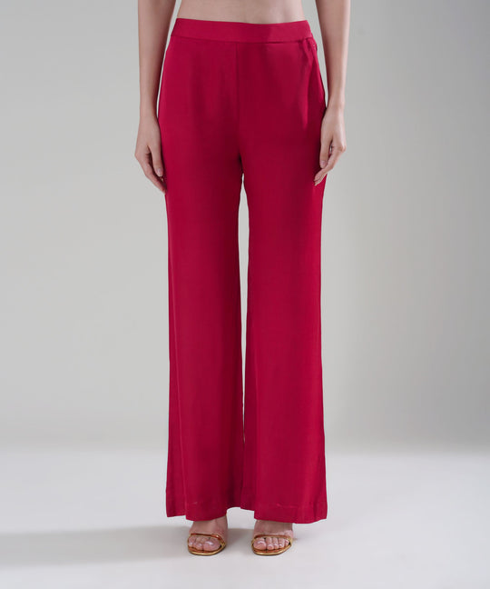The Nusrat Embroidered Co-ord Set in Red