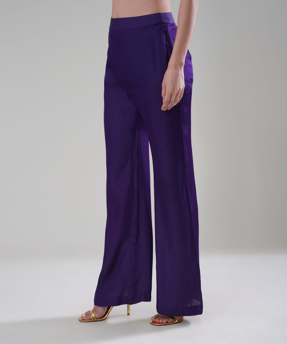 The Nusrat Embroidered Co-ord Set in Purple
