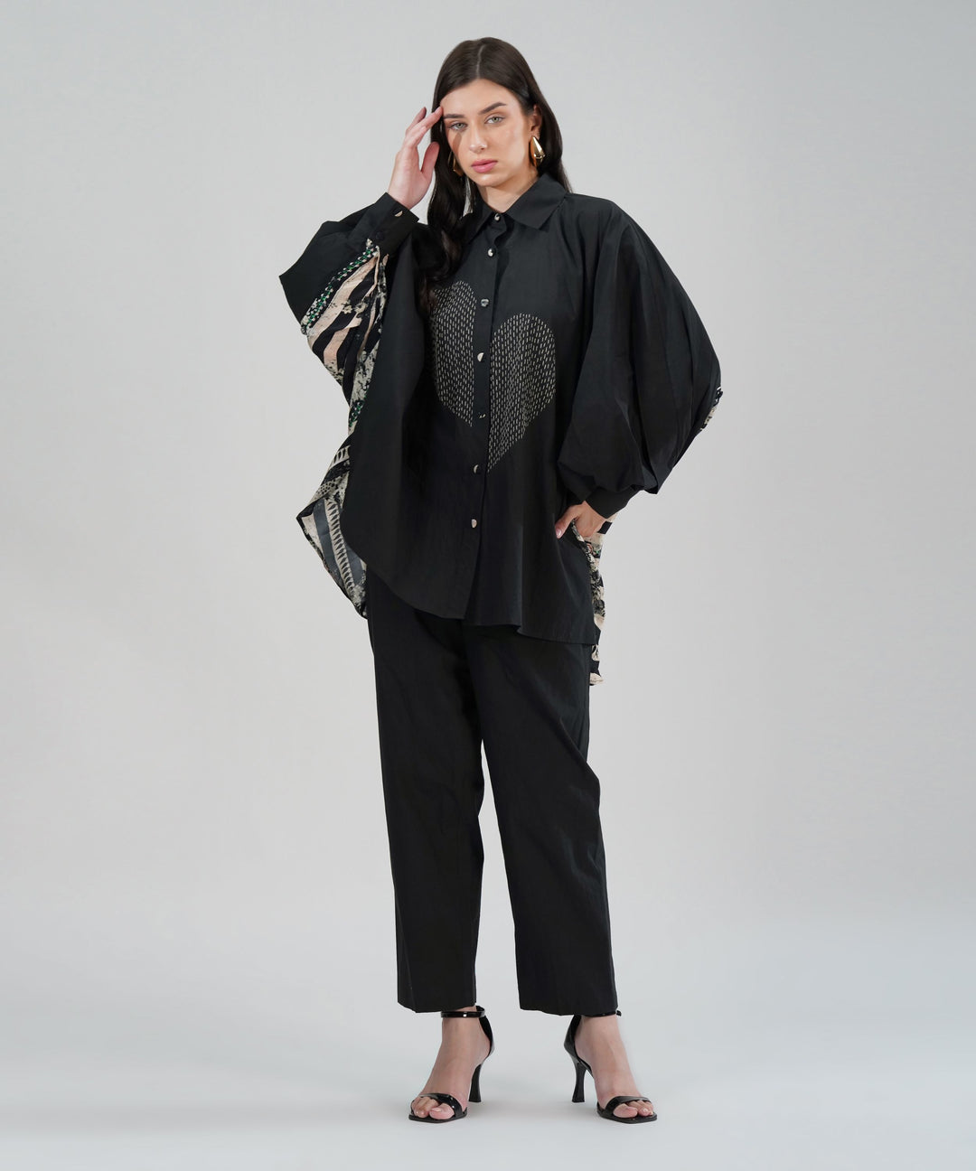 The Dil Poplin Co-ord in Black