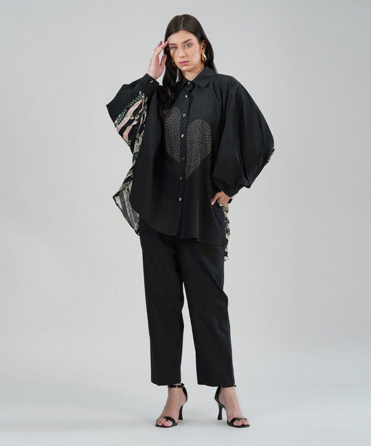 The Dil Poplin Co-ord in Black