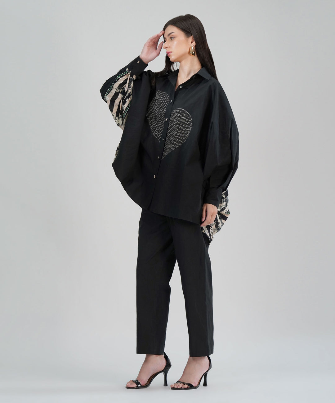 The Dil Poplin Co-ord in Black