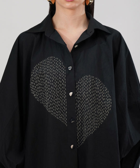 The Dil Poplin Co-ord in Black