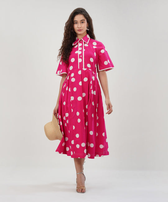 The Afza Poplin Midi Dress