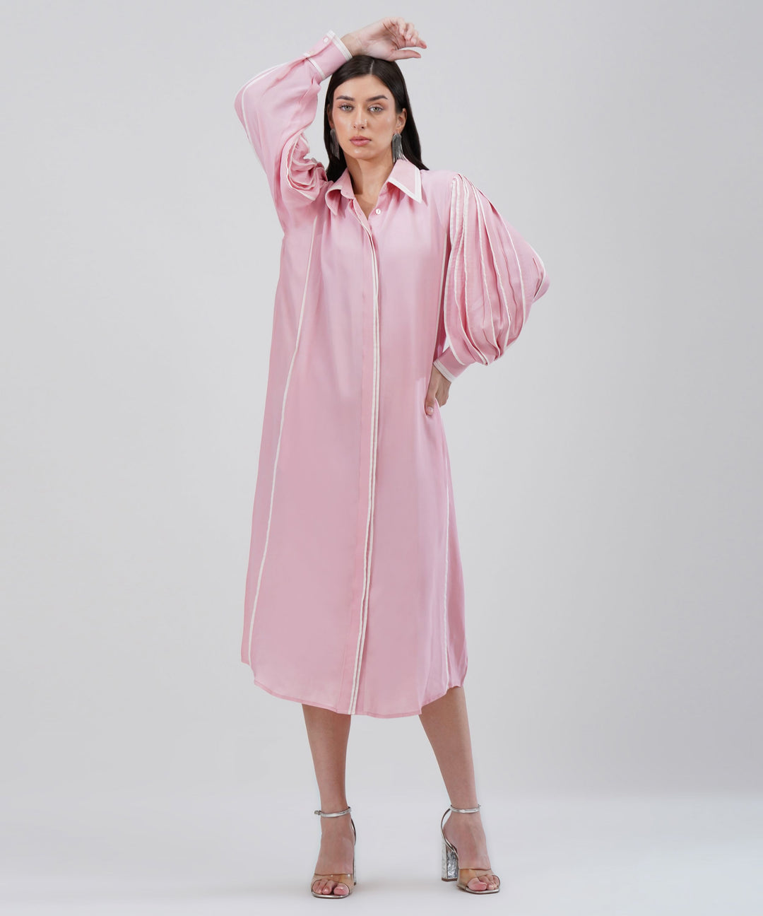 The Iris Dress in Pale Pink