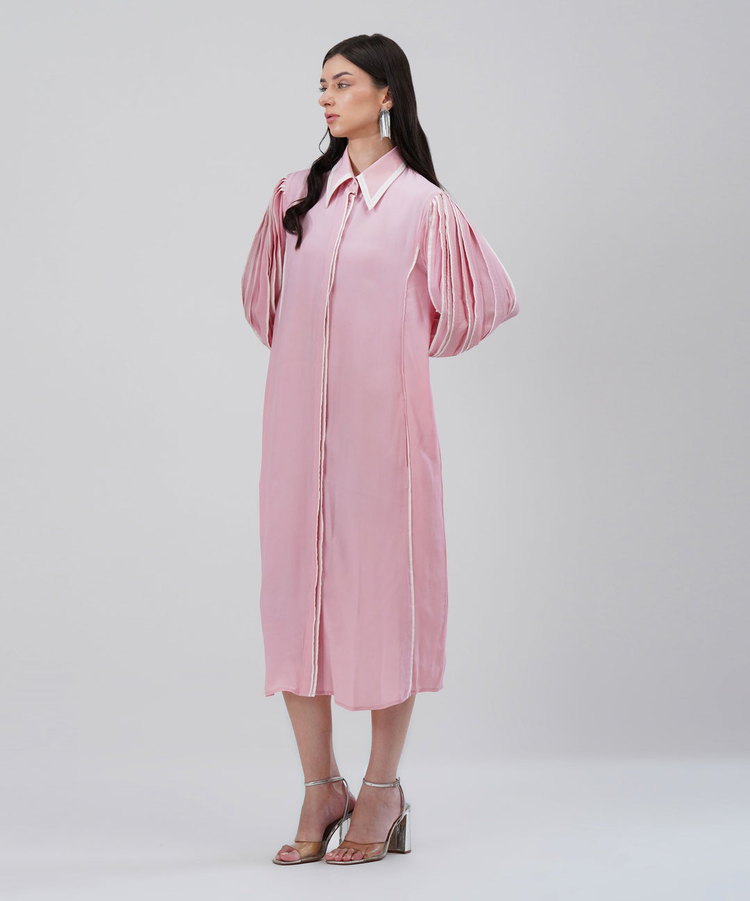 The Iris Dress in Pale Pink